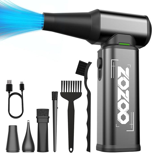 Compressed Air Duster, 180000RPM Powerful Cordless Electric Air Duster by ZOZOO