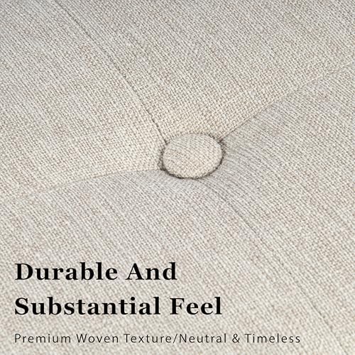 spatial order 46" tufted storage bench - cream, package contents