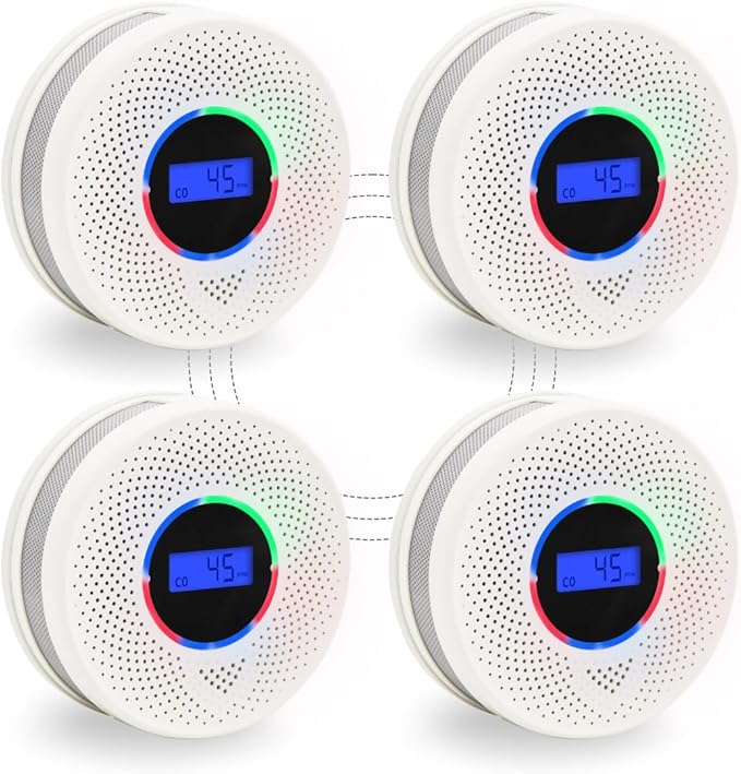 10-Year Battery Wireless Interconnected Smoke and Carbon Monoxide Detector by Unknown