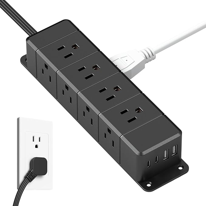 40W Fast Charging Under Desk Power Strip by ANNQUAN