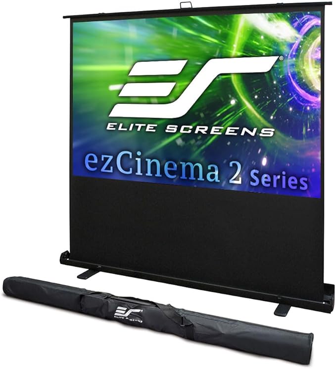 Elite Screens ezCinema 2, 110-inch 16:10 Portable Manual Floor Pull Up Scissor - Image 4
