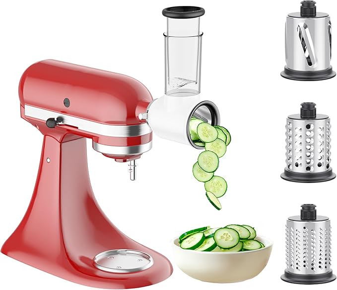 Slicer Shredder Attachments for KitchenAid Stand Mixers, Cheese Grater for by InnoMoon