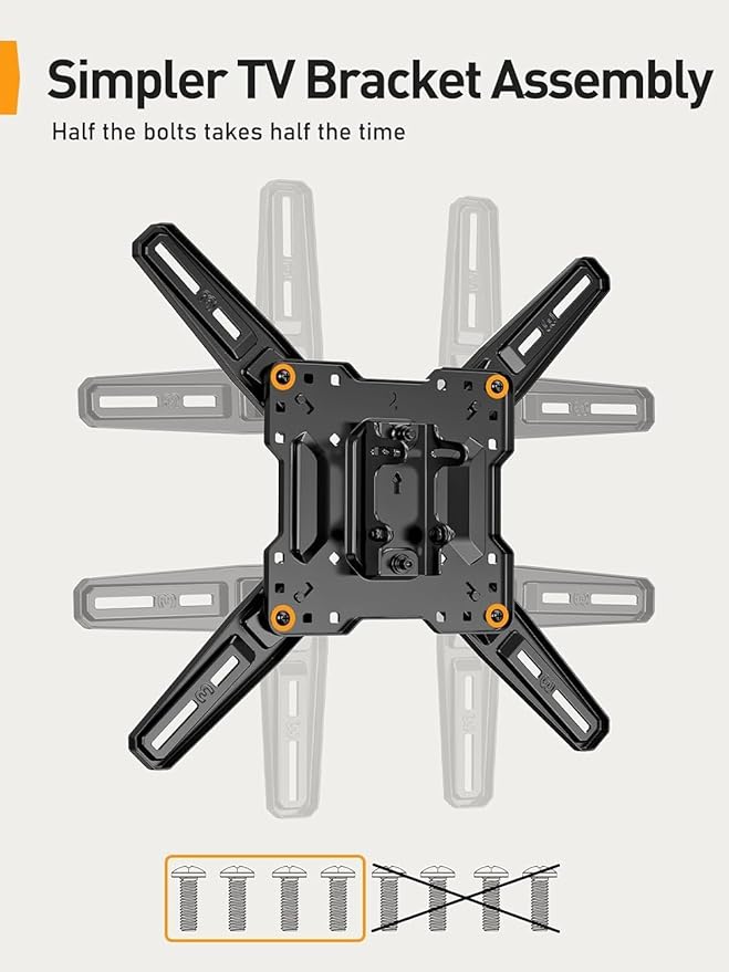 Perlegear Full Motion TV Mount for Most 26–65 inch Flat or Curved TVs up to 82 - Image 9