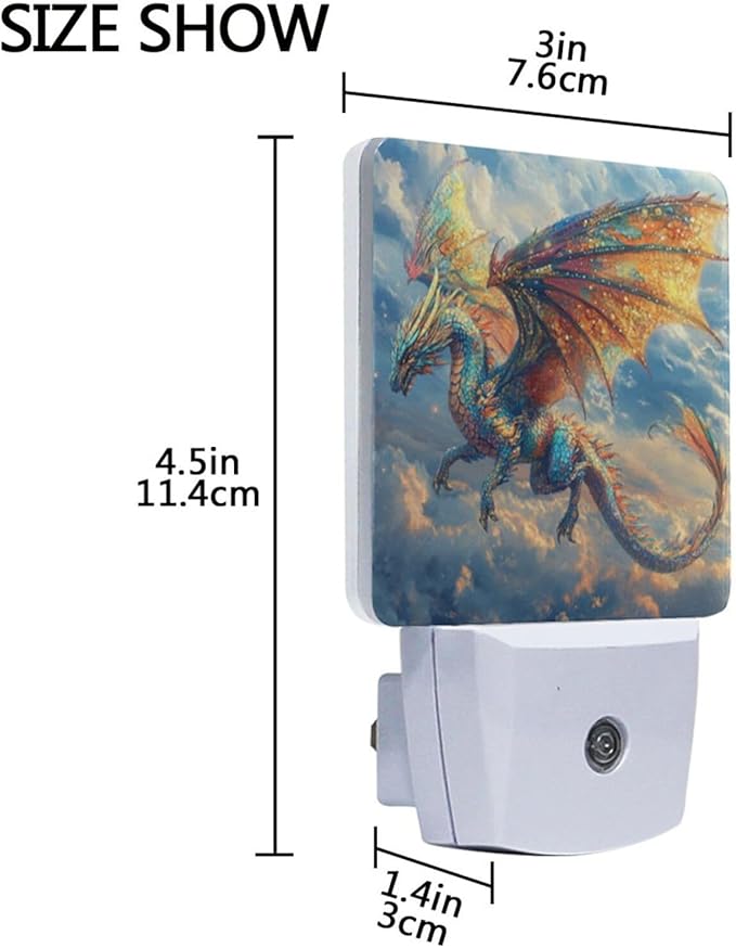 Pigsaly Led Night Light Psychedelic Colorful Dragon Night Light Plug in Wall - Image 3