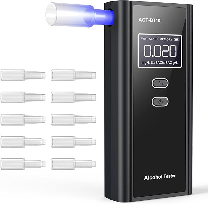 Homealexa Portable Breath Alcohol Monitor – Personal-Use LCD Breath Checker by Homealexa