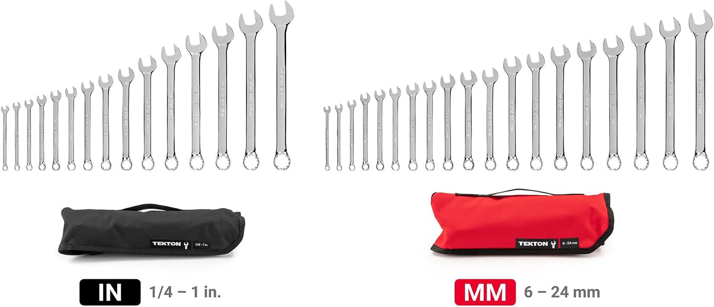 TEKTON Combination Wrench Set, 34-Piece | WCB94302