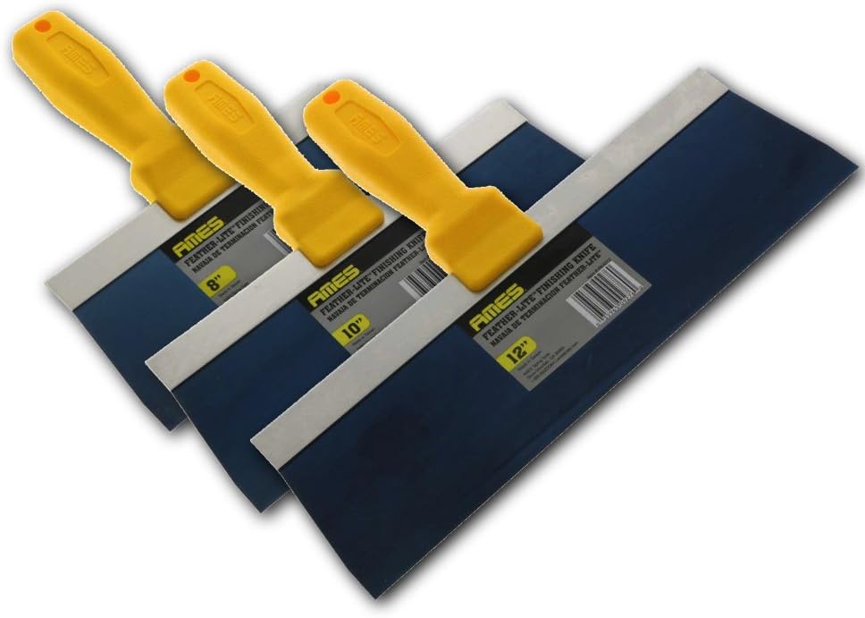 Ames Strong Handle Blue Steel Drywall Taping Knife Set 8"-10"-12"