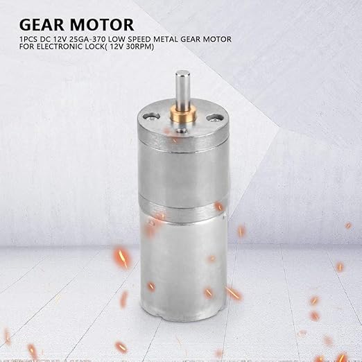 25mm DC 12V 25GA-370 Low Speed Metal Gear Motor - Image 5