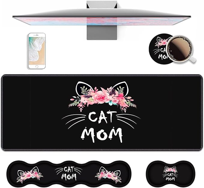 4 in 1 Ergonomic Keyboard Wrist Rest & Mouse Pad Wrist Rest Set, Large XXL by Unknown
