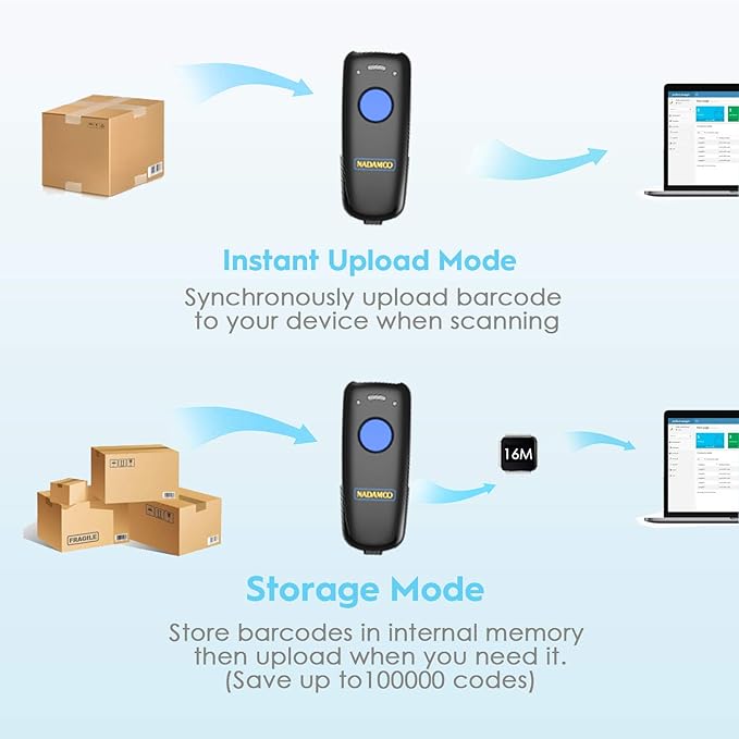 NADAMOO 1D Wireless Barcode Scanner Compatible - Image 7