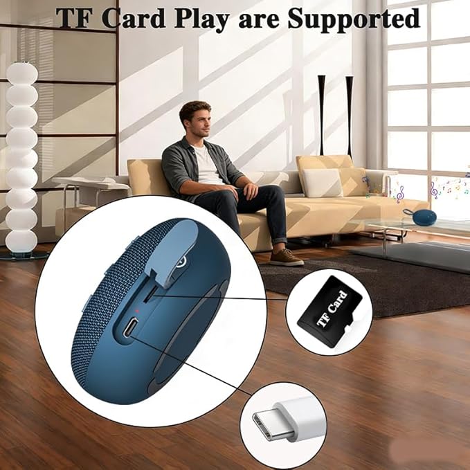 FIVERICH Magnetic Portable Bluetooth Speakers, IPX5 Shower Speaker Bluetooth - Image 6