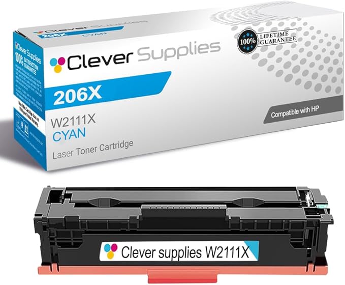 CS Replacement Compatible with HP 206X Toner Cartridge W2111X to use with Color by CleverSupplies