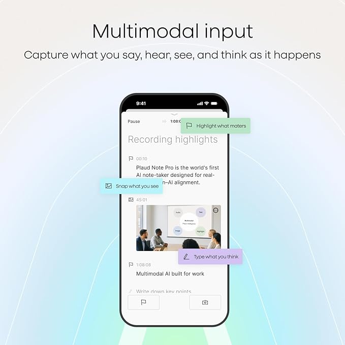 Plaud Note AI Voice Recorder, AI Note Taking Device, Transcribe & Summarize - Image 3