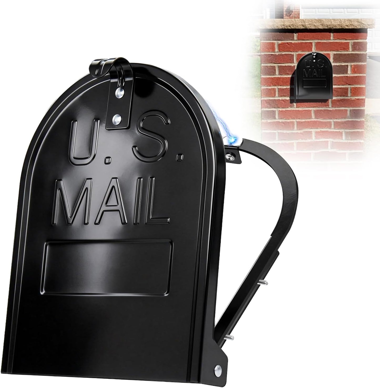 Mailbox Door Replacement 6 1/4 Inch(W) by 8 Inch(H) for Brick Mailbox Door | Fits Standard Mail Box with 6.25"W x 8"H Canister Opening,RetroFit Snap-in Replacement MailBox Door,Repair Rusted Metal Door