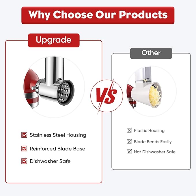 Stainless Steel Slicer Shredder Attachment - Image 4