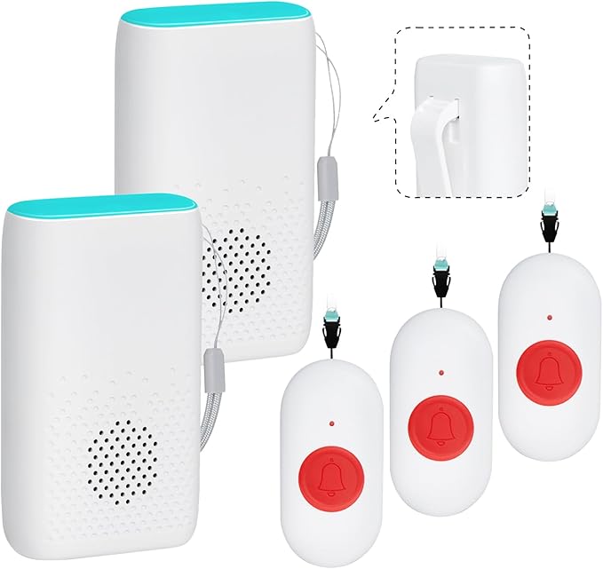 Wireless Caregiver Pager Nurse Alert System SOS Call Button Vibration Pager by MERLRR