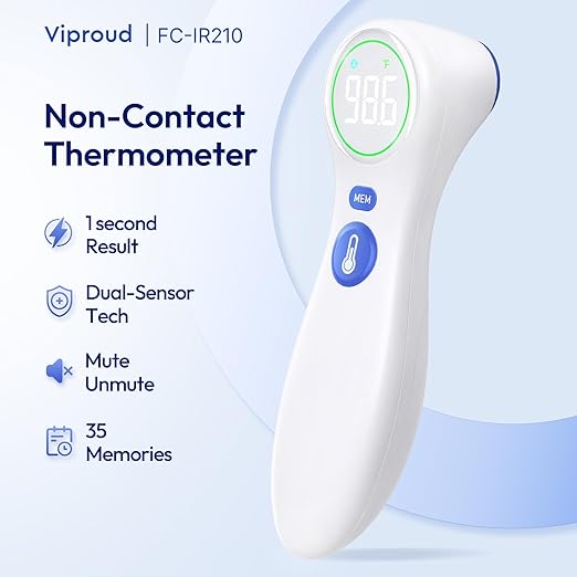 No-Touch Thermometer for Adults and Kids, 1-Second Fast Reading, Color-Coded - Image 2