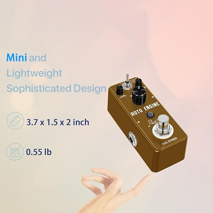 Rowin ROTO ENGINE Rotary Speaker Simulator Effect Pedal Mini Digital Guitar - Image 6