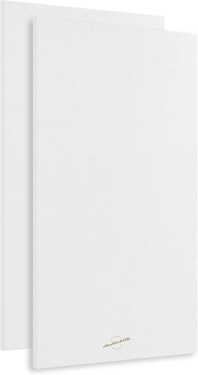 AudioSilk Acoustic Panels, 2 Pack, Pure White by AudioSilk