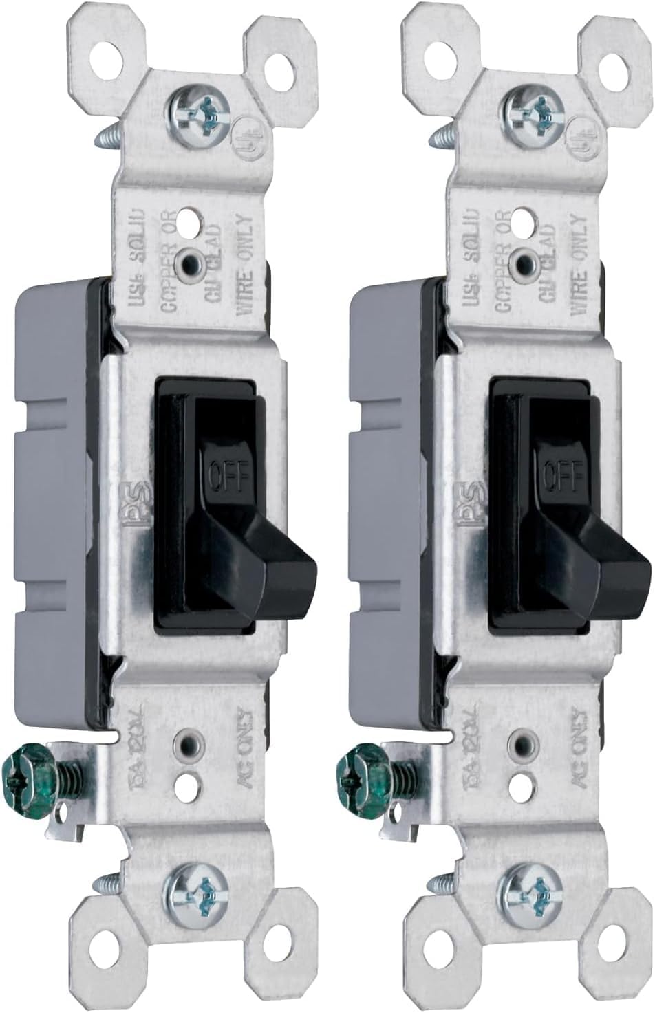 Legrand-Pass & Seymour 660BKG Tp720La Trademaster 1 Gang Power Outlet La (Pack of 2)