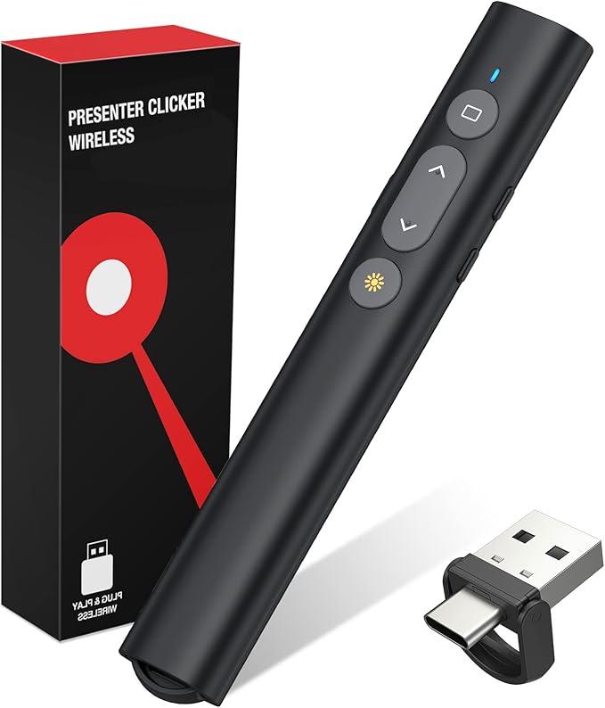 2 in 1 USB Type C Presentation Clicker by TITIANCOOLPresenter