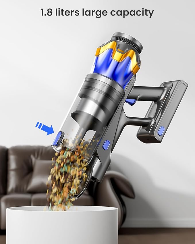 Cordless Vacuum Cleaner, Upgraded 650W 55KPA 70Mins Cordless Stick Vacuum - Image 7