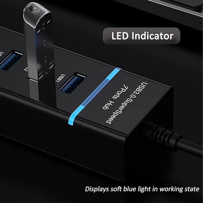 Upgraded USB Hub 3.0, VIENON 7-Port USB Extender Splitter - Image 7