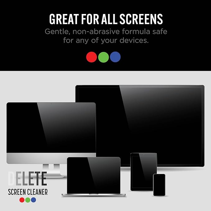 Delete Screen Cleaner 16oz Spray Bottle | Premium Streak-Free, Alcohol & - Image 7