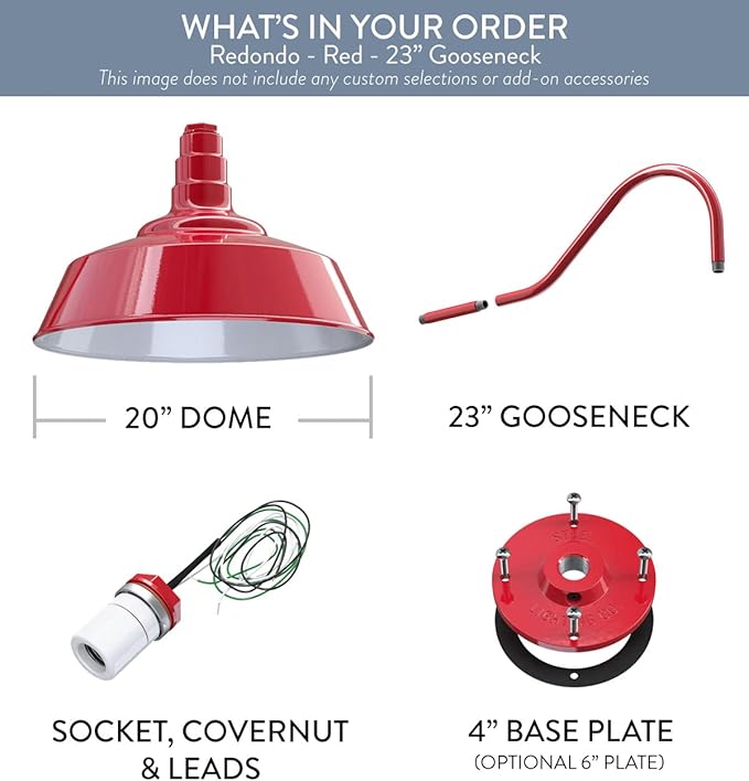 Steel Lighting Co. Large Outdoor Barn Light | Gooseneck Light Fixture | Made in - Image 9