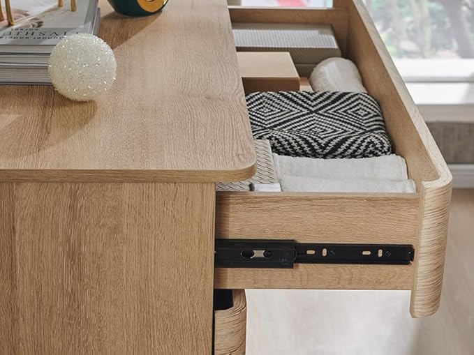 JXQTLINGMU 5 Drawer Dresser for Bedroom, Push-to-Open Chest of Drawers for - Image 7