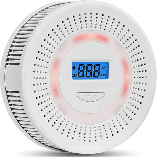 Smoke Detector Carbon Monoxide Gas Alarm, Fire Carbon Monoxide Detector 2 in 1 by Securityelite