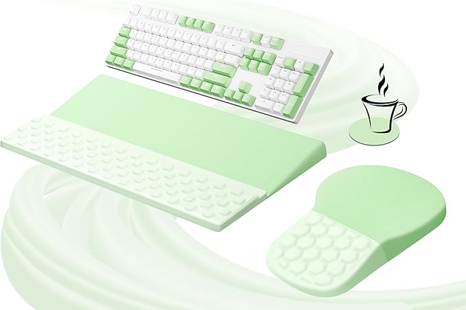 Ospelelf Ergonomic Mouse Pad and Keyboard Stand Wrist Rest Set, Memory Foam by OspelelfOfficeSupplies