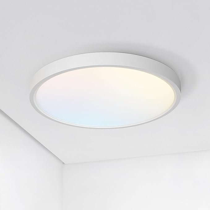 ASD LED 12" Round Flush Mount Ceiling Light Fixture, Low Profile Surface by ASDLightingCorporation
