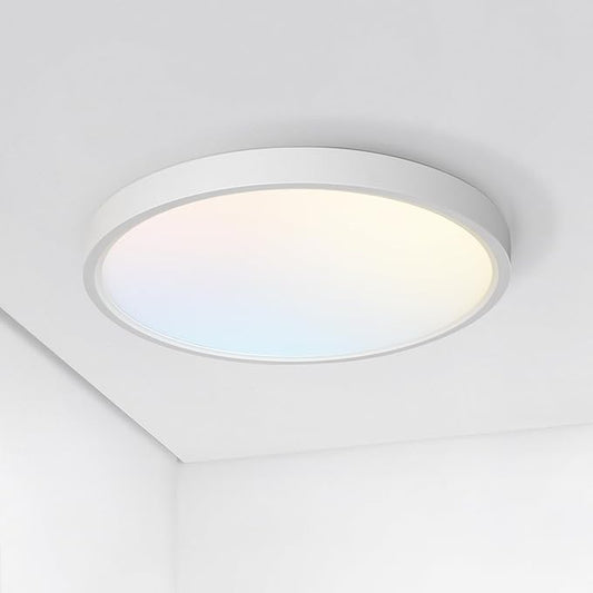 ASD LED 12" Round Flush Mount Ceiling Light Fixture, Low Profile Surface by ASDLightingCorporation