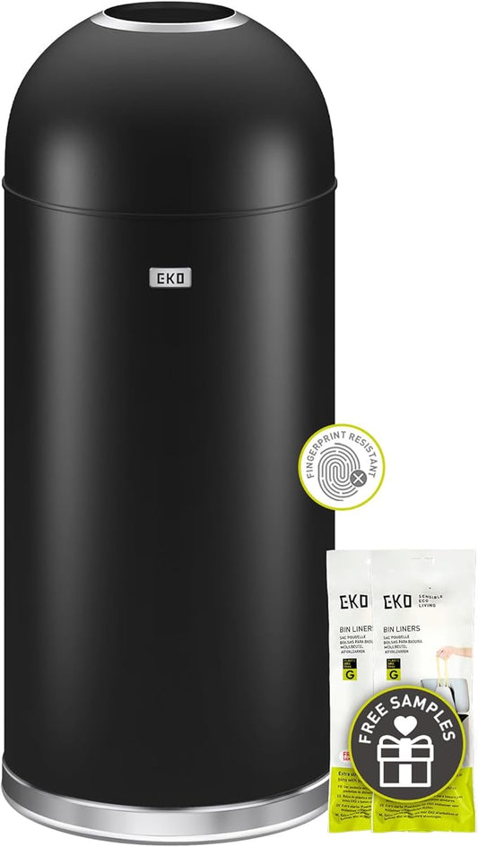 EKO Eternal 56L/15 Gallon Large Capacity Tall Commercial Trash Can, Round Open by EKO