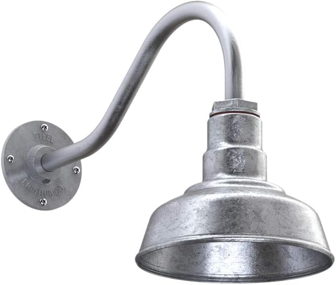 Steel Lighting Co. Hawthorne Barn Light | Outdoor Wall Mounted | 8 inch Dome | by SteelLightingCo