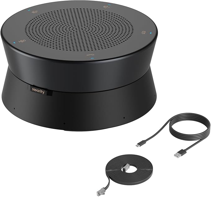Nearity A21S Zoom Certified Conference Speaker and Microphone, Speakerphone w/8 by Nearity