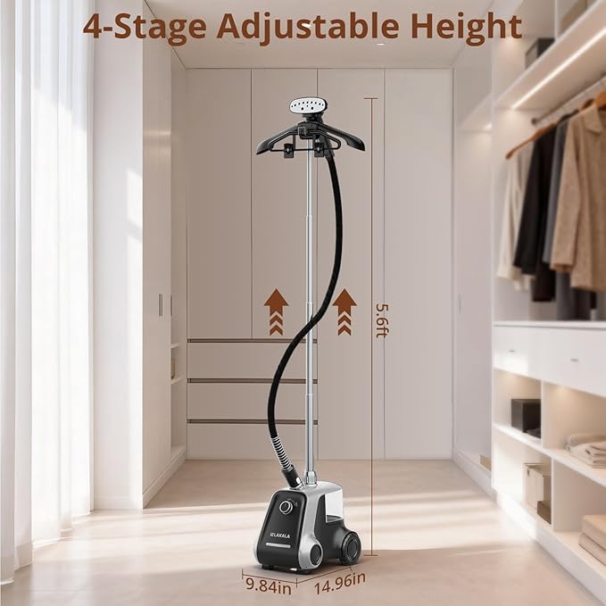 LAKALA Garment Steamer for Clothes, 30-Second Instant Heat-Up, 2.5L Water Tanks - Image 2