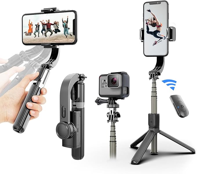 Gimbal Stabilizer for Smartphone ，with Retractable Selfie Stick and by irianu