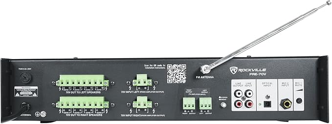 Rockville PRE-70V 8-Zone Stereo Preamp Mixer - Image 4