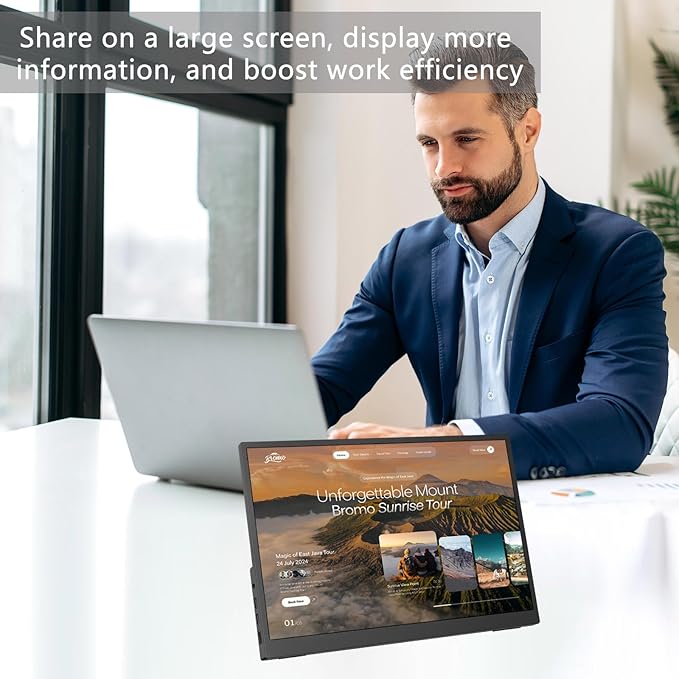 Viyivwine Portable Monitor Touchscreen, 15.6''Laptop Screen Extender, FHD IPS - Image 8
