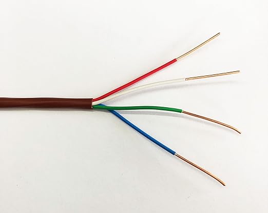 EASTWIRE 18/4 500ft Thermostat Wire, Solid Copper Wire, 18 Gauge Conductor by eastwire
