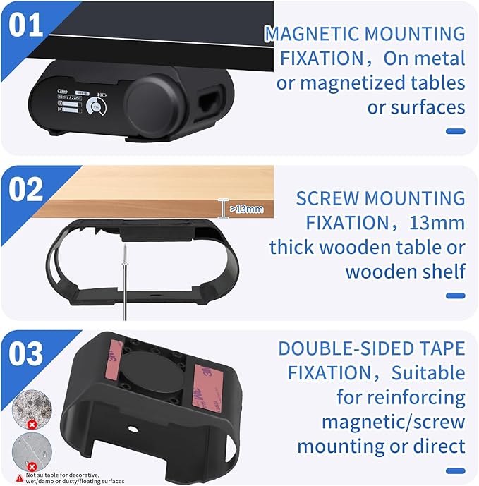Under Desk Mount Holder for SteelSeries Arctis Nova Pro Wireless Base - Image 6
