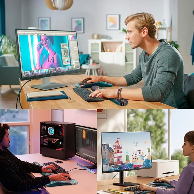 Mouse Pad Wrist Support, Laokiiy 2 in1 Keyboard Wrist Rest+ Ergonomic Mouse Pad - Image 7