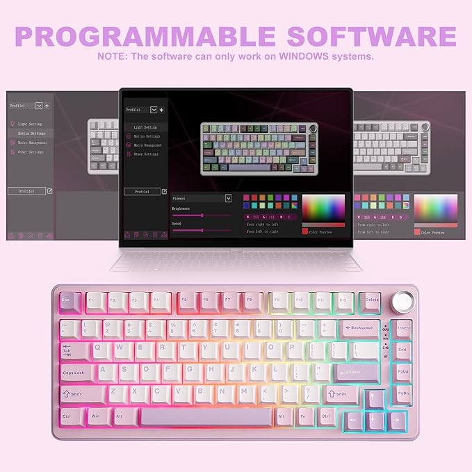 YUNZII B75 PRO Wireless Mechanical Keyboard, 75% Layout - Image 7