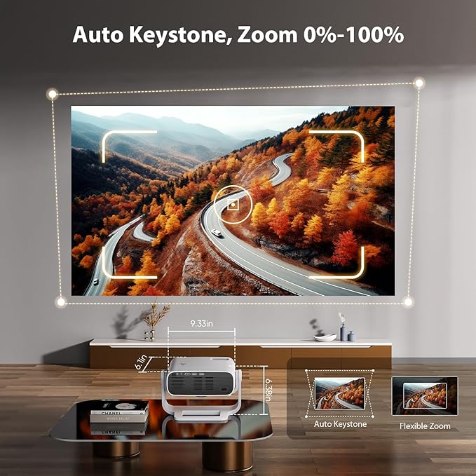 Wielio Smart Projector with WiFi 6 and Bluetooth - Image 3