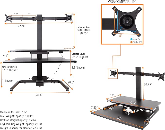 Stand Steady Techtonic Electric Standing Desk Converter - Image 6