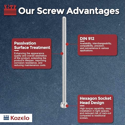 Kozelo 6pcs Socket Head Cap Screws - Image 3