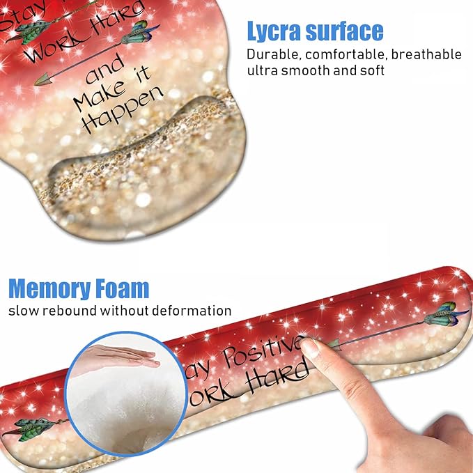 Keyboard Wrist Rest + Mouse Pad Wrist Support Set - Image 5