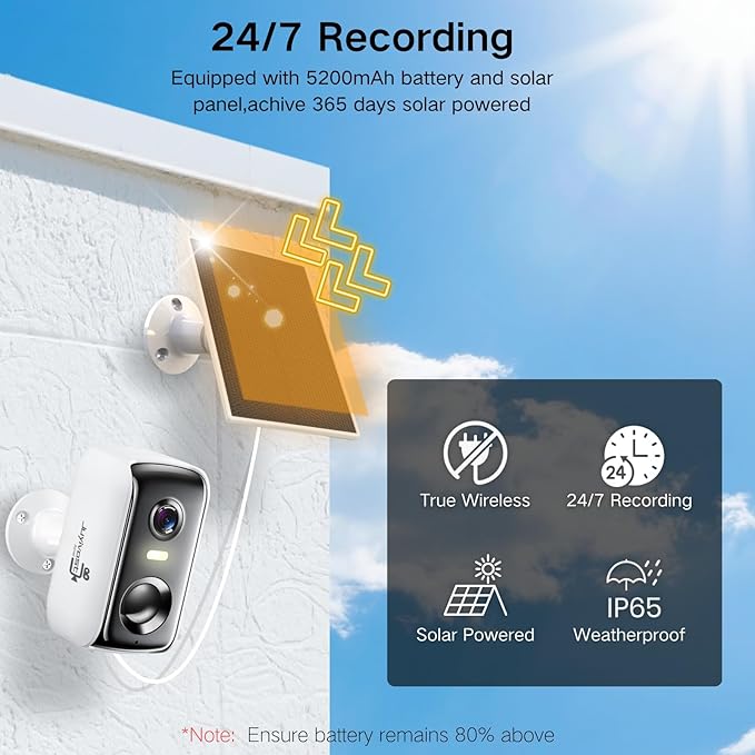 Solar Security Cameras Wireless Outdoor, 2K Outside Security Wireless WiFi - Image 7
